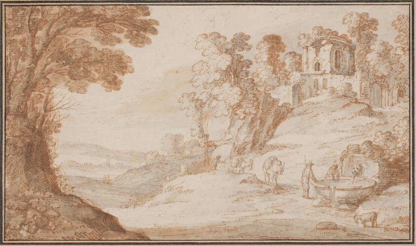 Classical Landscape with a Fountain
