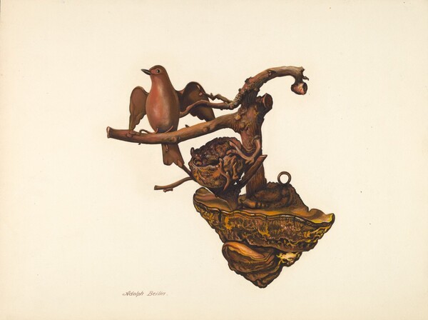 Carved Bird and Nest