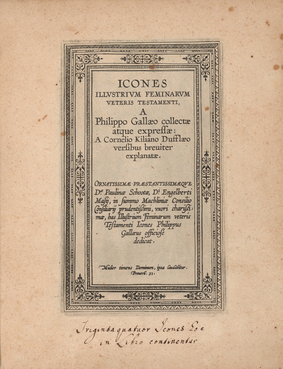 Icones Illustrium Feminarum Veteris Testamenti (The Celebrated Women of the Old Testament)