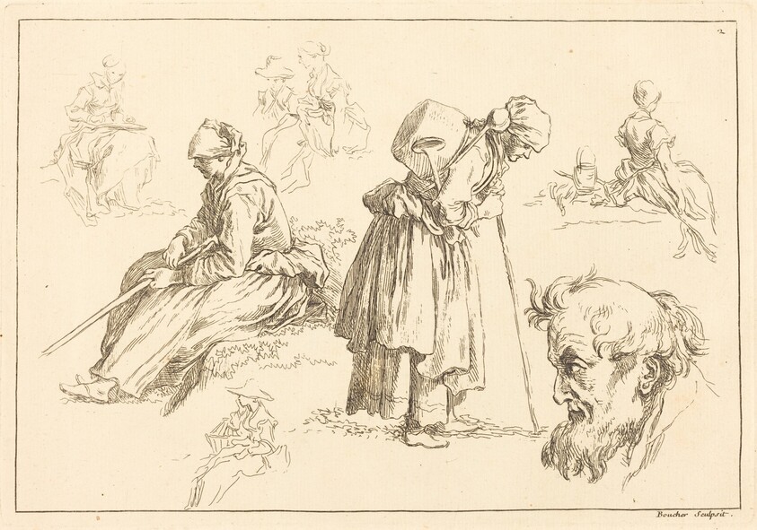 Figure Studies including Woman with a Kettle