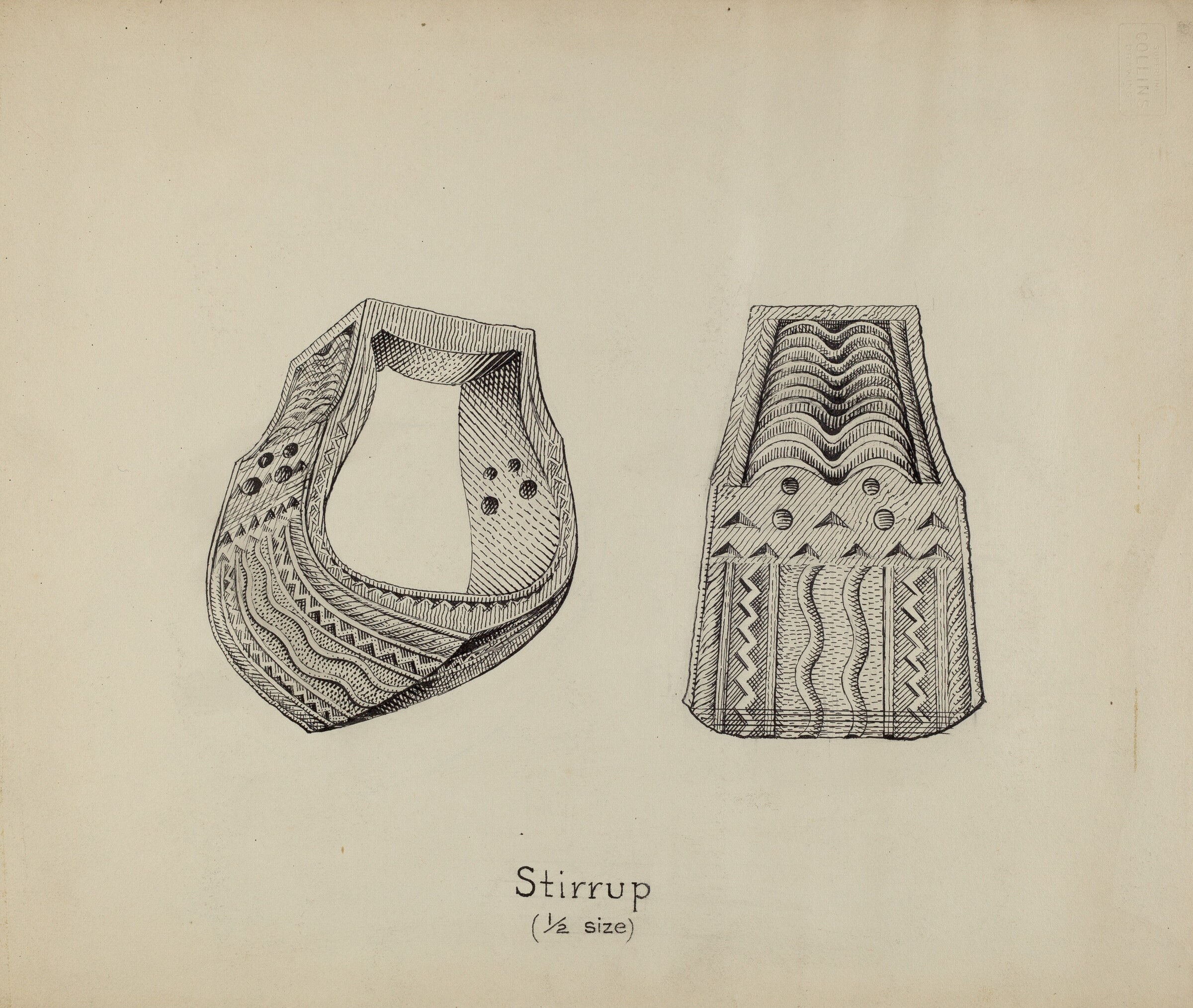 Wooden Stirrup, Gerald Transpota, c. 1936