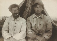 Self-Portrait with Ede Papszt, André Kertész, 1921