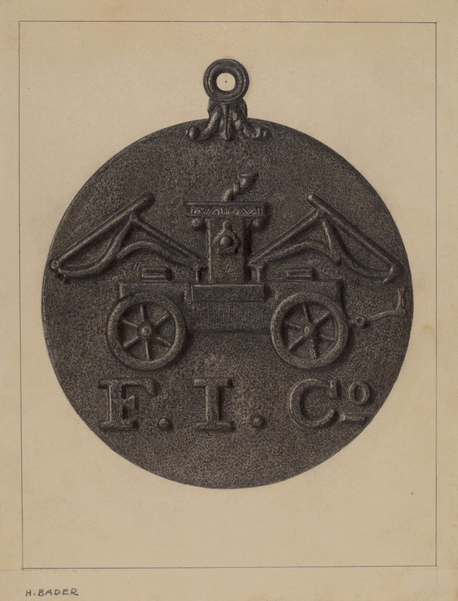 Firemark, Herman Bader, c. 1937