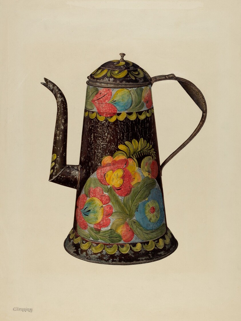 Toleware Coffee Pot