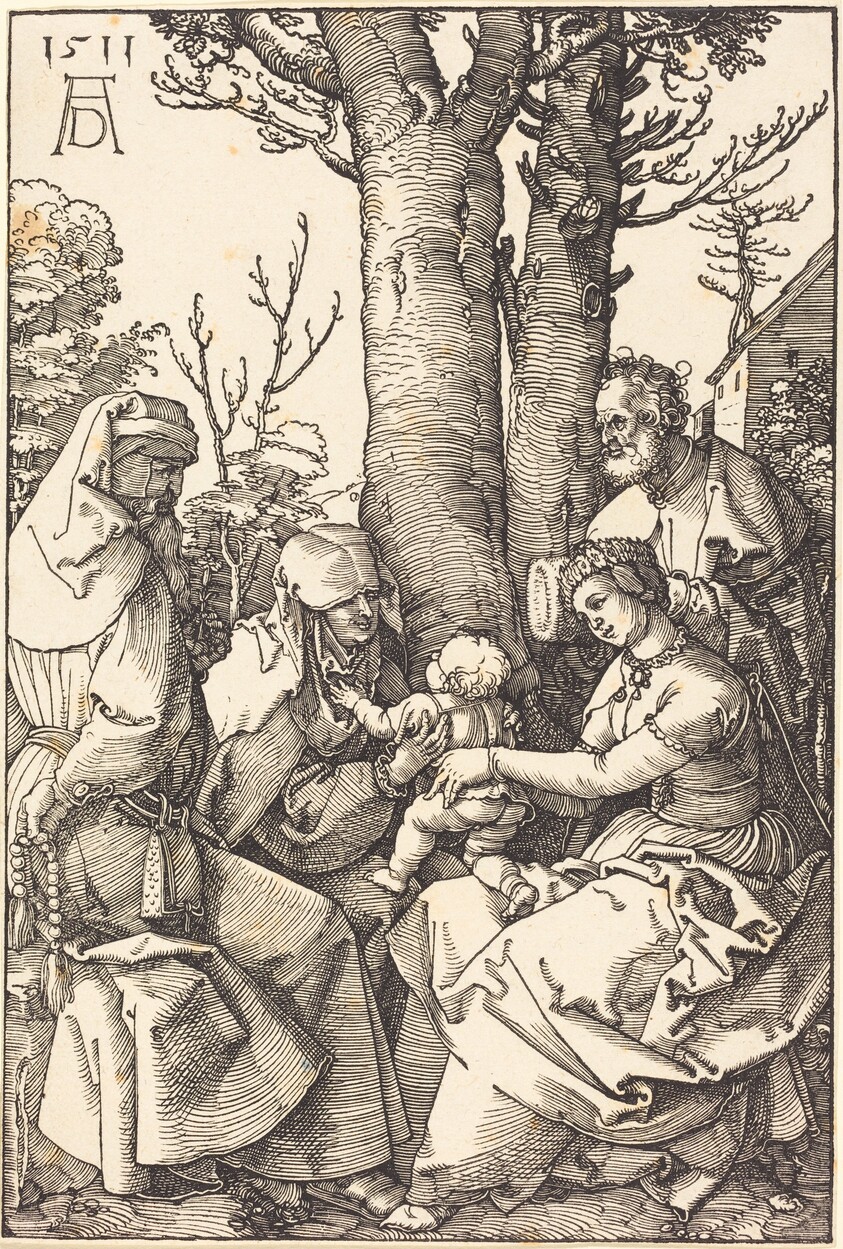 The Holy Family with Joachim and Anne under a Tree