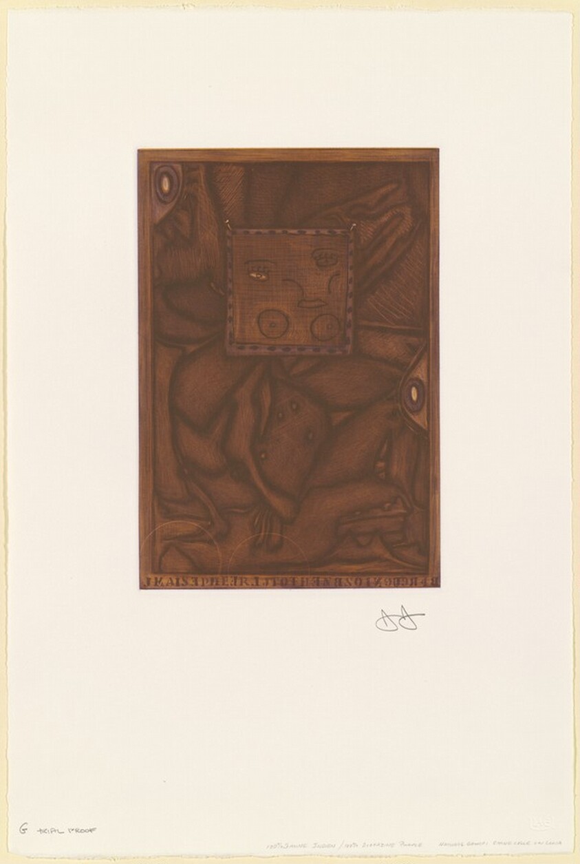 Untitled (Orange Mezzotint) [trial proof G]