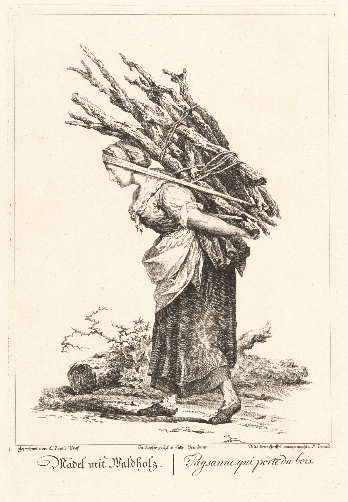 Mädel mit Waldholz (Peasant Girl Carrying Wood)