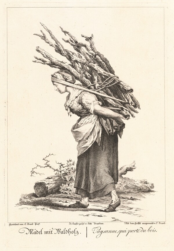 Mädel mit Waldholz (Peasant Girl Carrying Wood)
