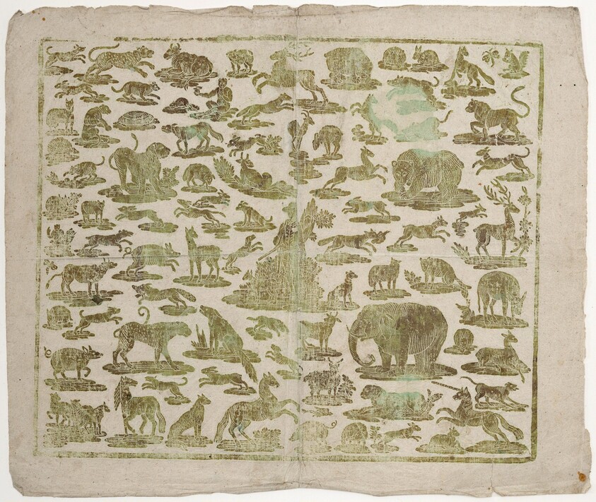 Endpaper with Animals