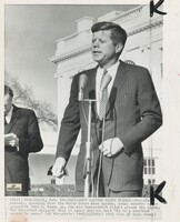Title from caption on object: “President Salutes Glenn Flight”, American 20th Century, February 20, 1962