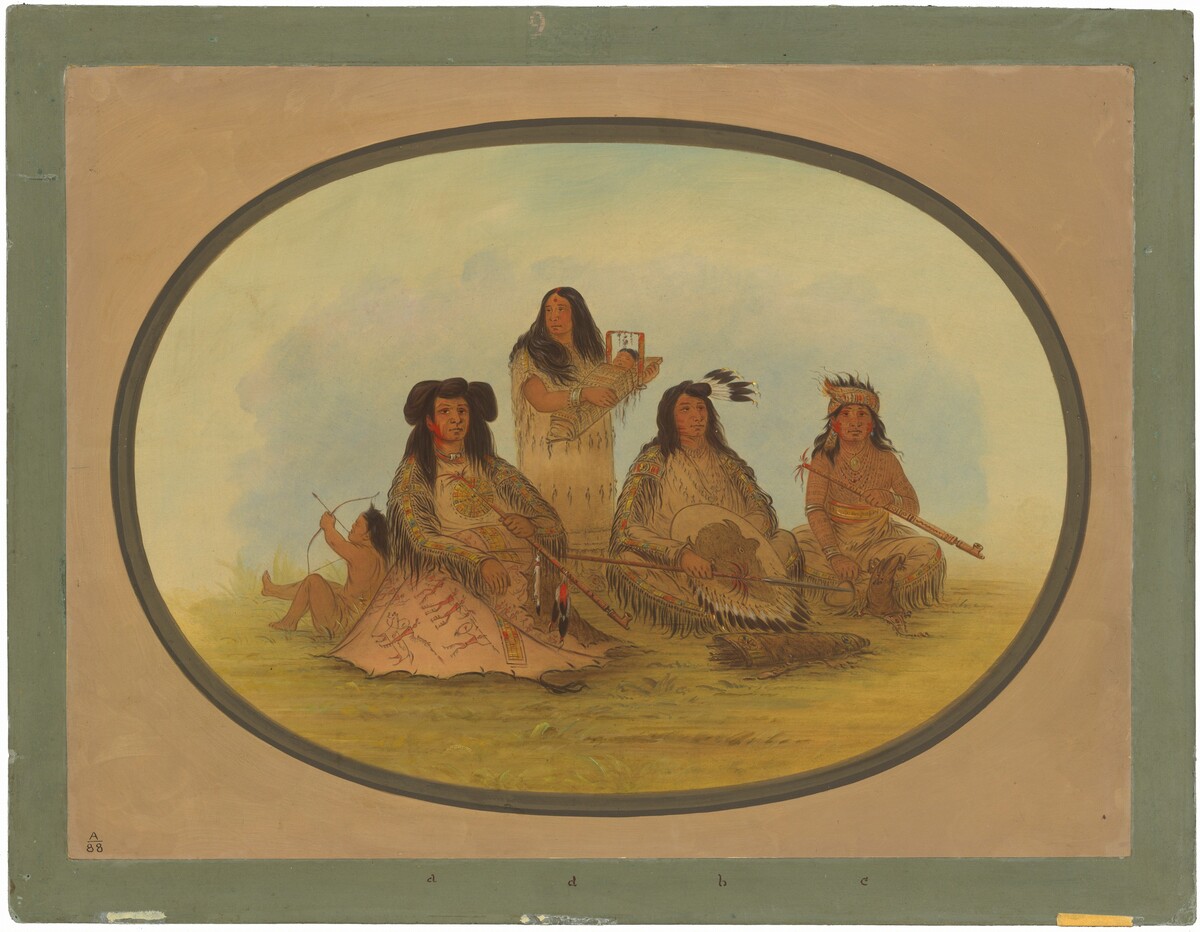 The Sioux Chief with Several Indians