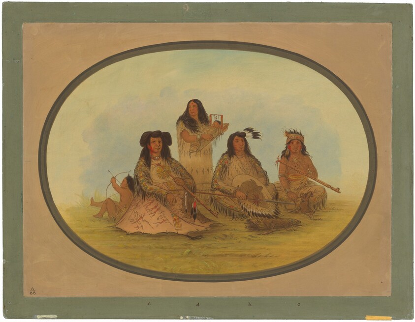 The Sioux Chief with Several Indians