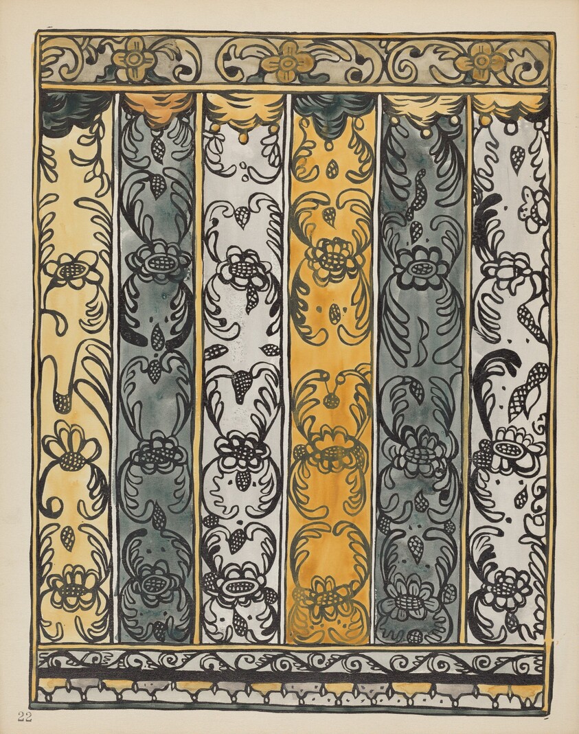 Plate 22: Wall Decoration, Laguna: From Portfolio "Spanish Colonial Designs of New Mexico"