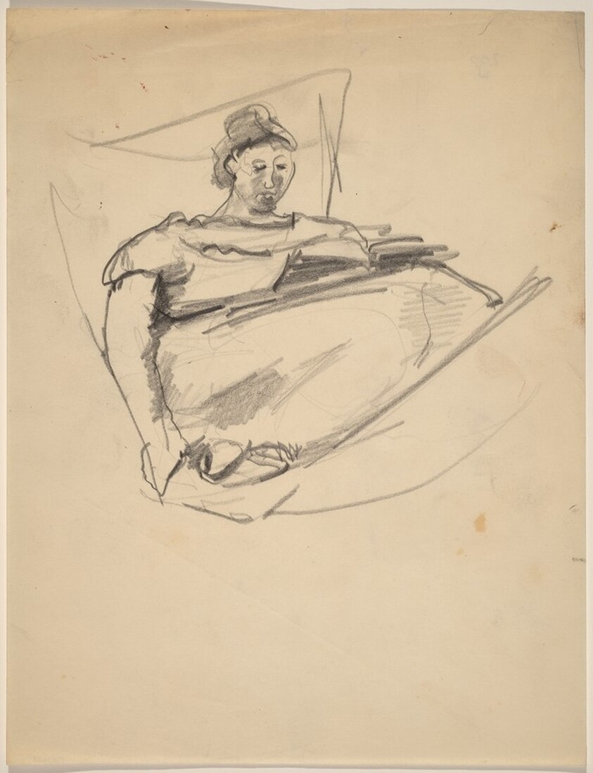 Woman in a Hammock, Reading