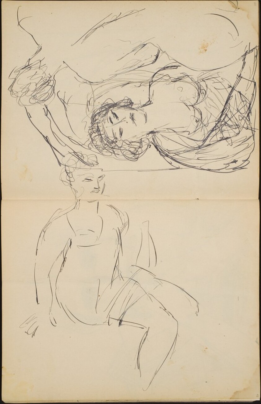 Flüchtige Aktstudien (Sketches of Three Women) [pp. 26-27]