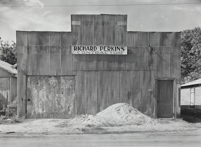 Tin False Front Building, Moundville, Alabama, 1936