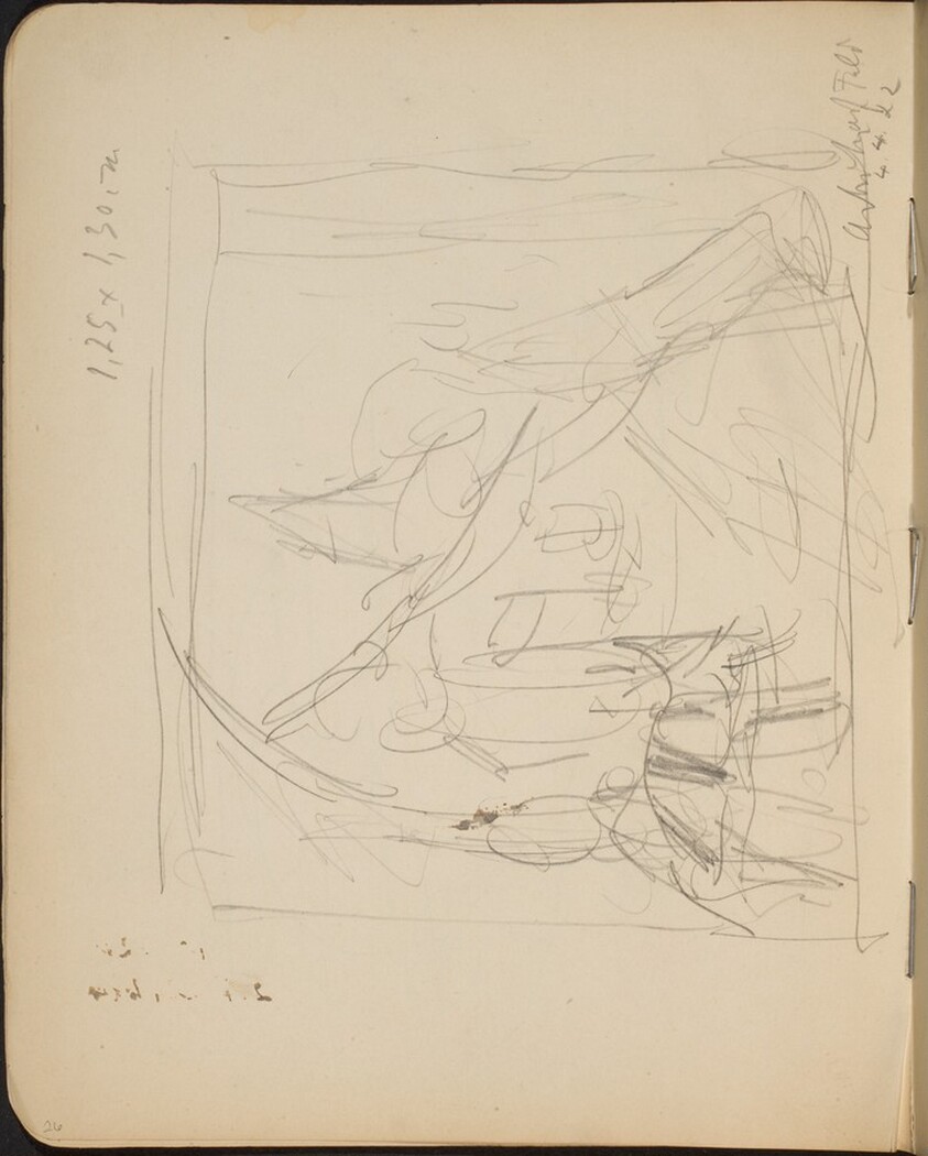 Kompositionsskizze mit Bezeichnung (Group Composition, Inscription) [p. 26]