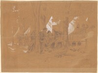 Camp Ellsworth, Near Alexandria—Five Zouaves, Emanuel Gottlieb Leutze, c. 1860s