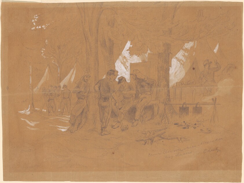 Camp Ellsworth, Near Alexandria—Five Zouaves