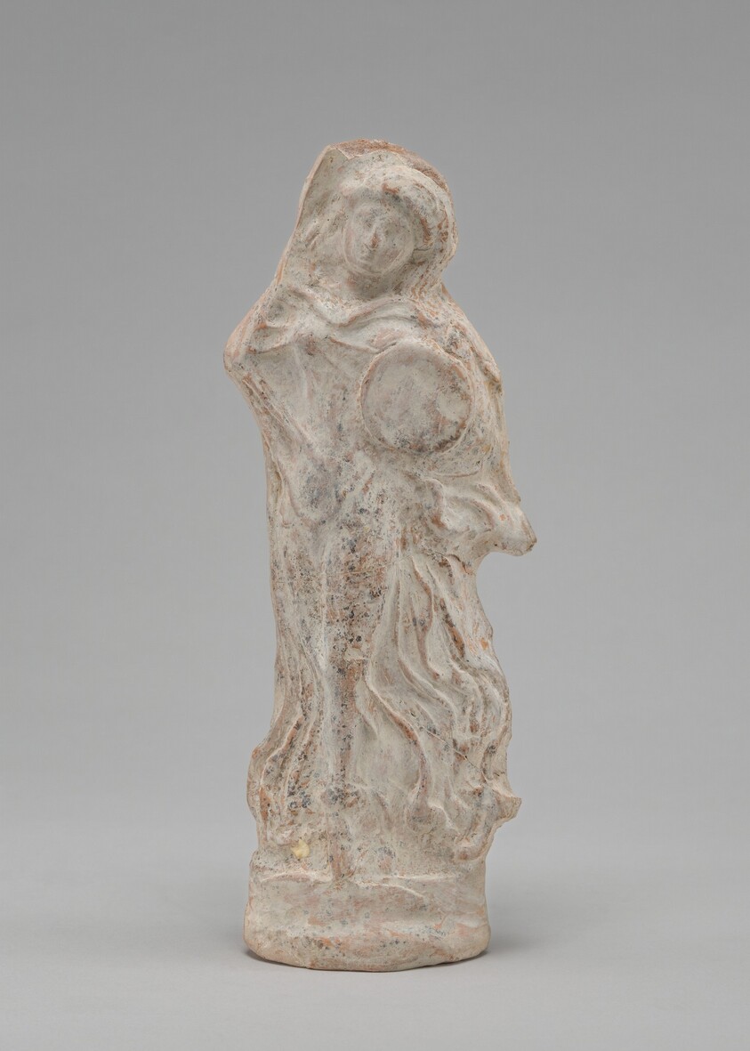 Figurine of a Veiled Dancer with Tambourine