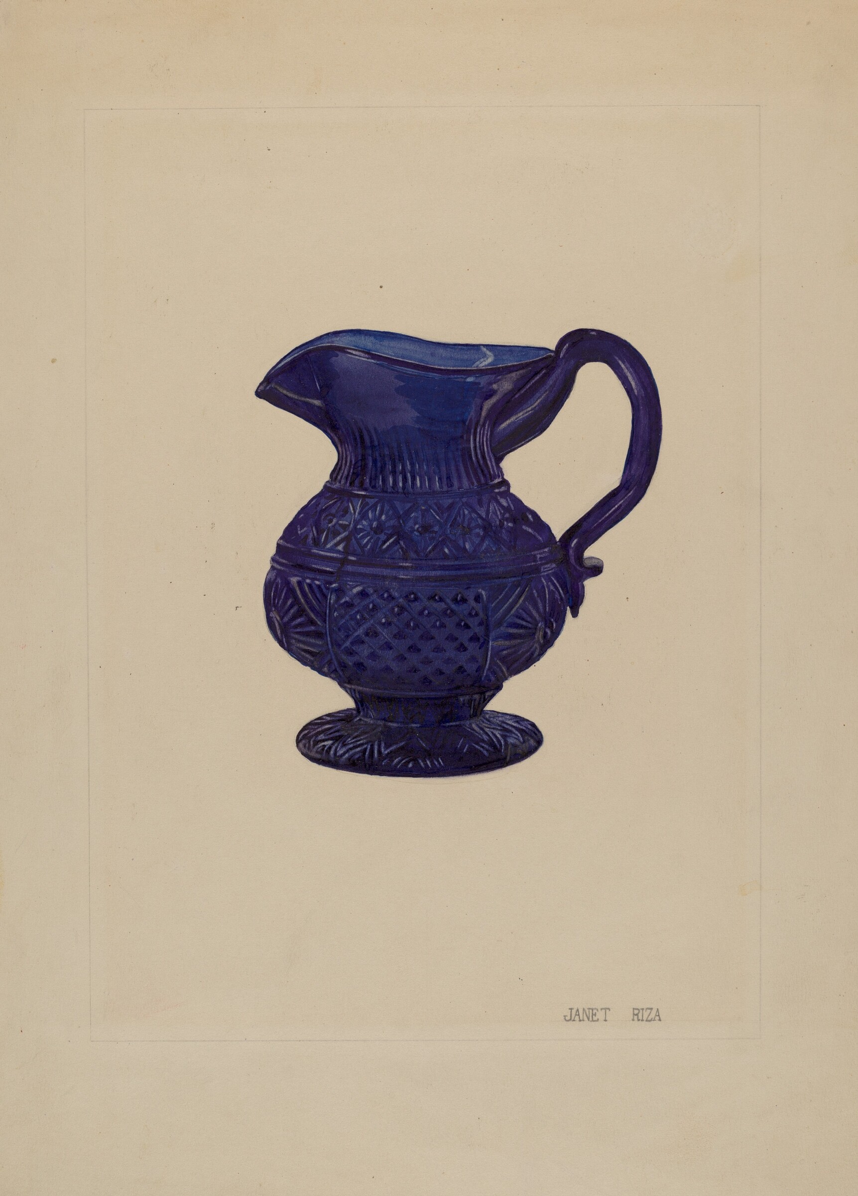 Cream Pitcher, Janet Riza, 1935/1942