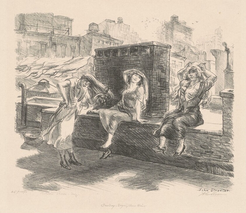 Sunday, Drying Their Hair on the Roof