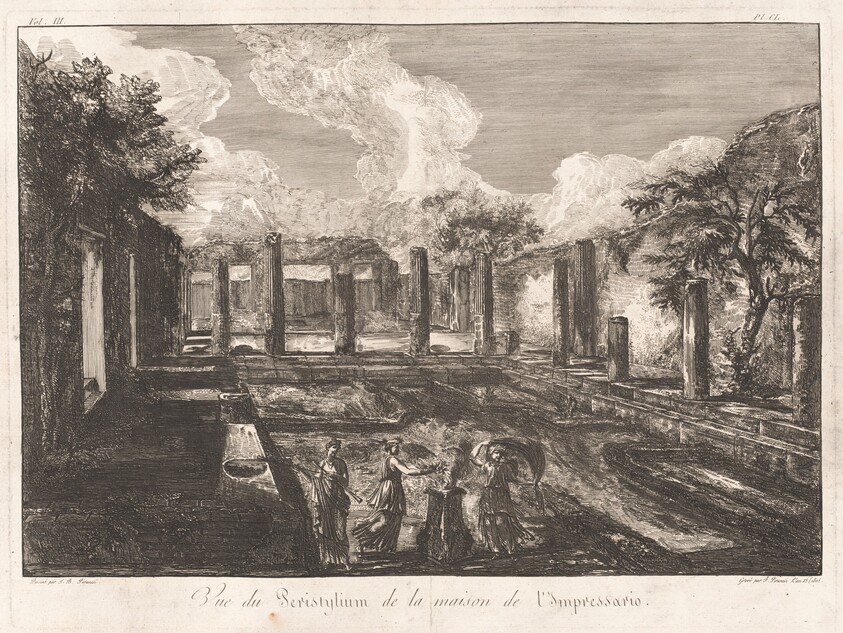 Vue du Peristylium de la maison de l'Impressario