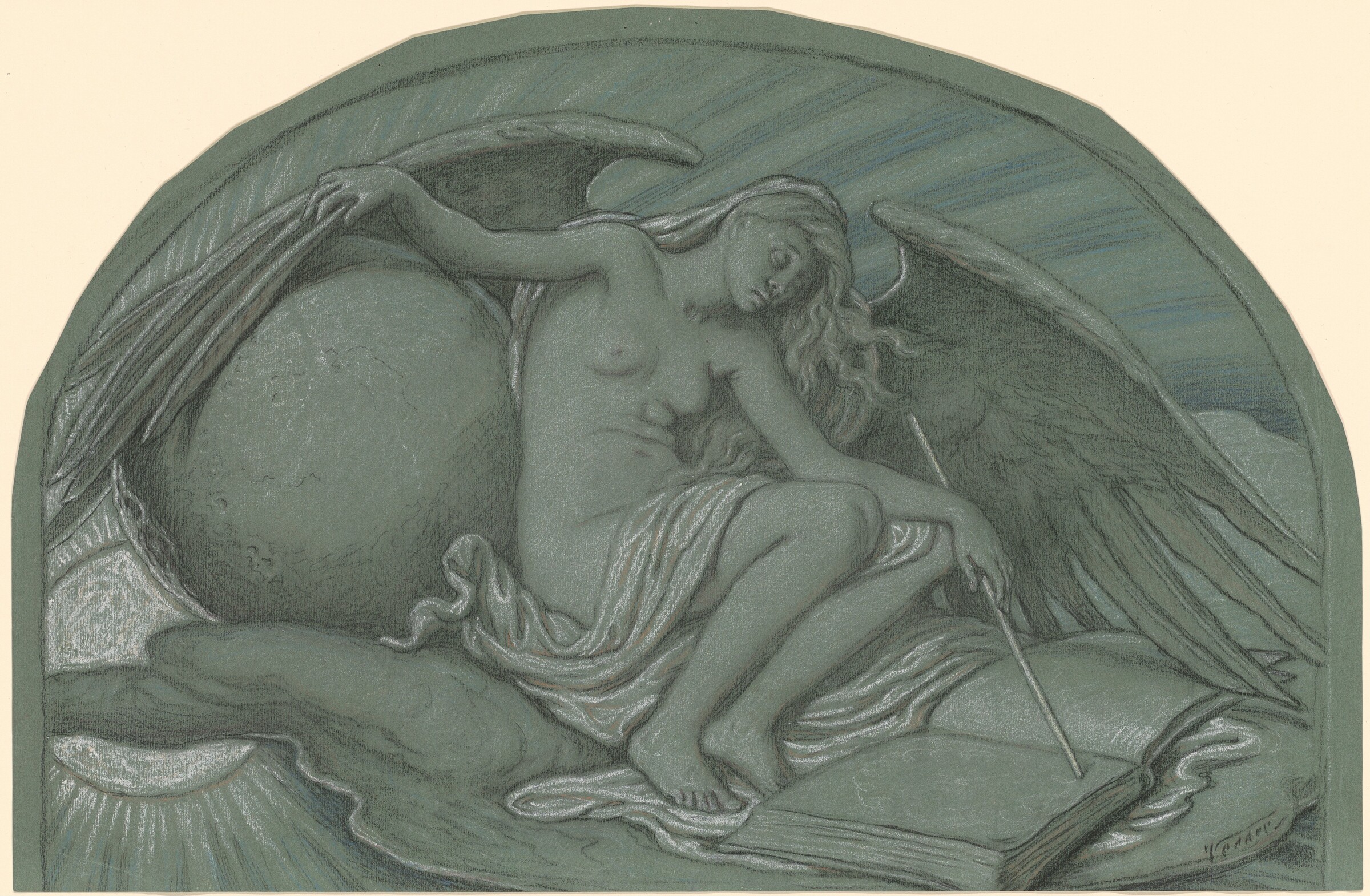 Study for "The Eclipse of the Sun by the Moon", Elihu Vedder, 1892