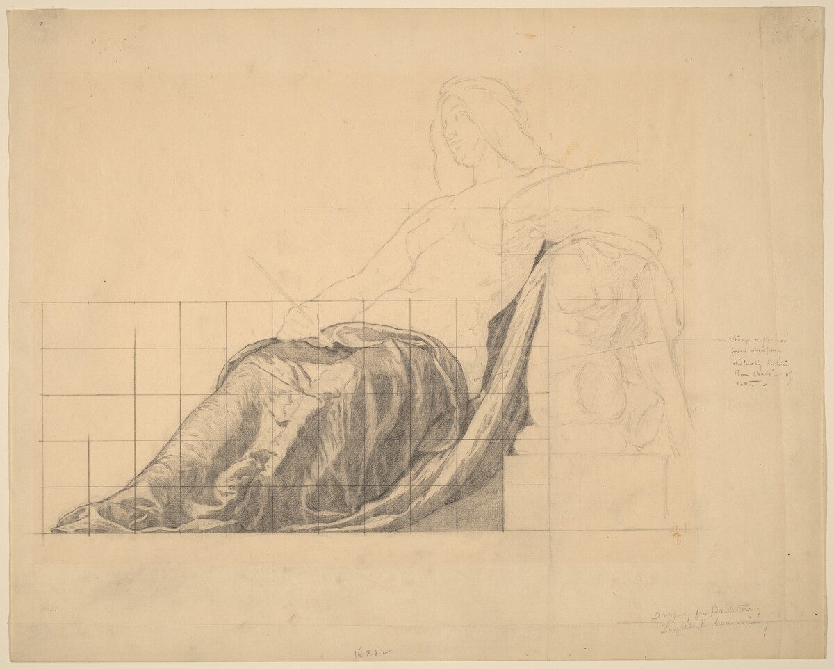 Drapery Study for Reclining Female Study for "Painting"