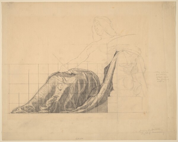 Drapery Study for Reclining Female Study for "Painting"
