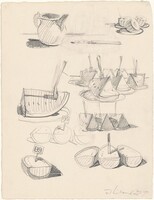 Studies of Watermelon, Wayne Thiebaud, 1974