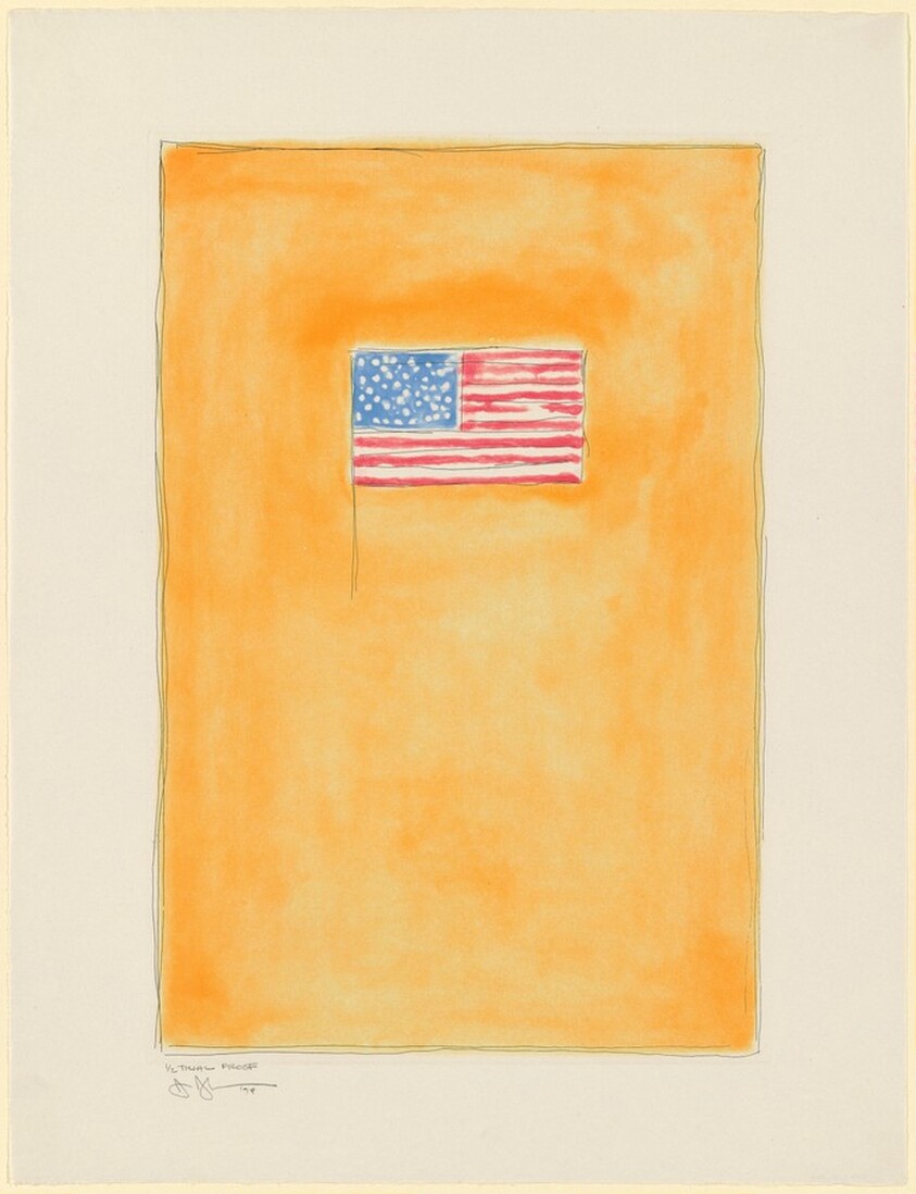 Flag on Orange [trial proof]