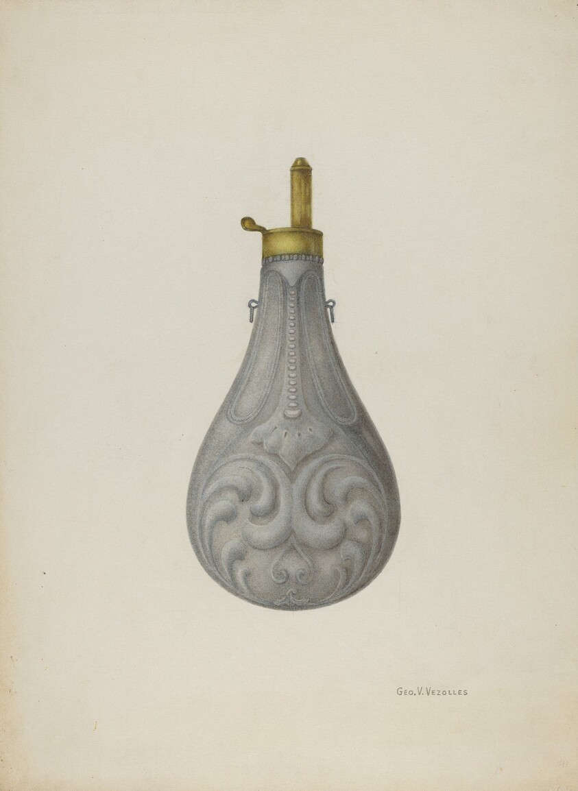Pewter Powder Flask