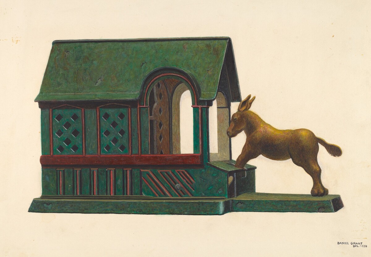 Toy Bank: Mule and Manger