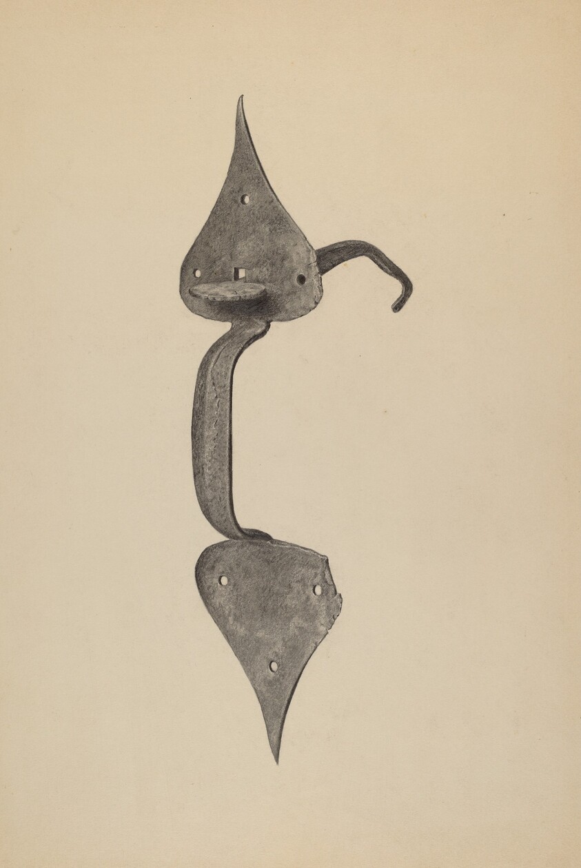 Door Handle with Thumb Press