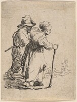 Two Tramps, a Man and a Woman, Rembrandt van Rijn, c. 1634