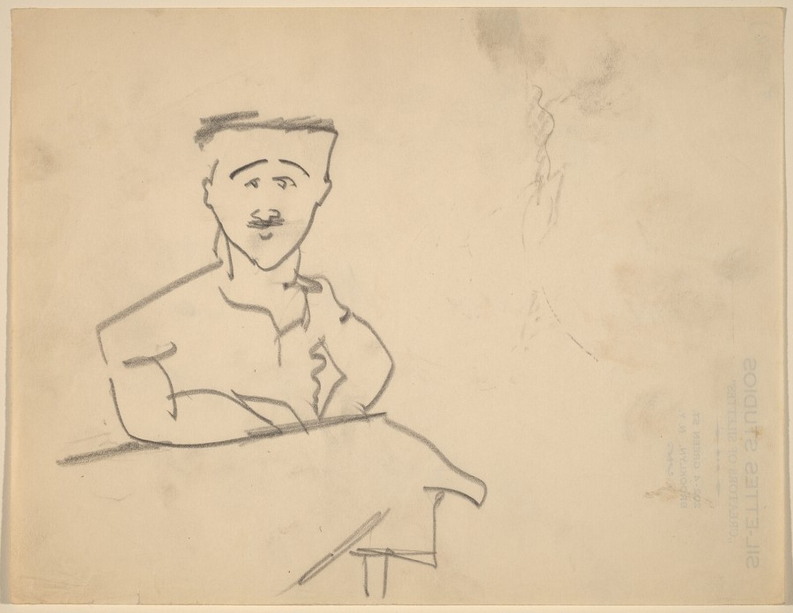 Man with Moustache, Seated at Table, Mark Rothko