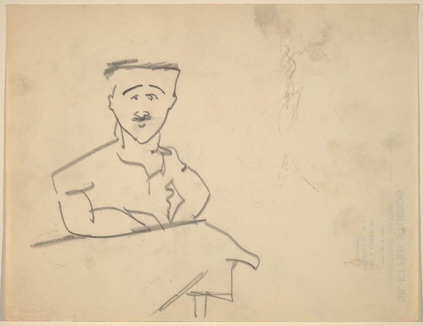 Man with Moustache, Seated at Table