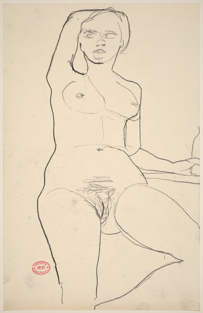 Untitled [female nude with right arm behind head]