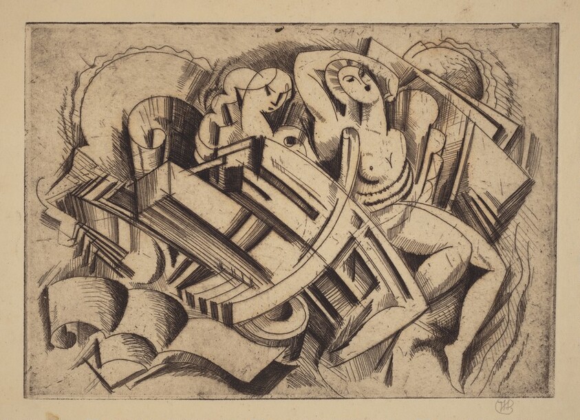 Untitled (Cubist Abstraction With Two Female Figures)