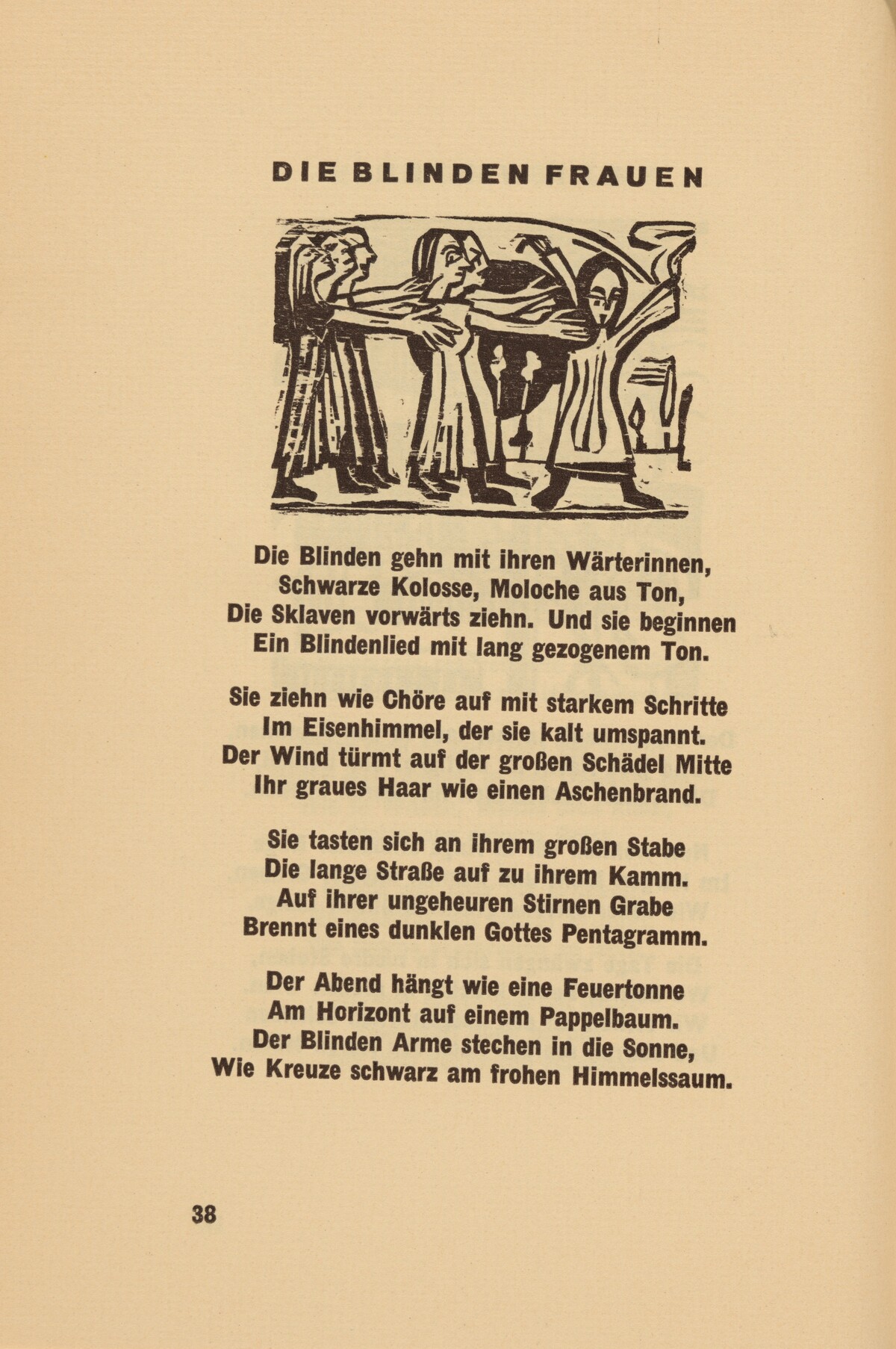 Die Blinden Frauen (The Blind Women) (headpiece, page 38) from Georg Heym: Umbra Vitae (Georg Heym: The Shadow of Life)