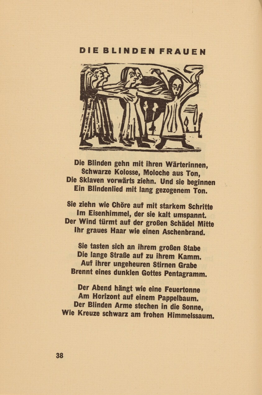 Die Blinden Frauen (The Blind Women) (headpiece, page 38) from Georg Heym: Umbra Vitae (Georg Heym: The Shadow of Life)