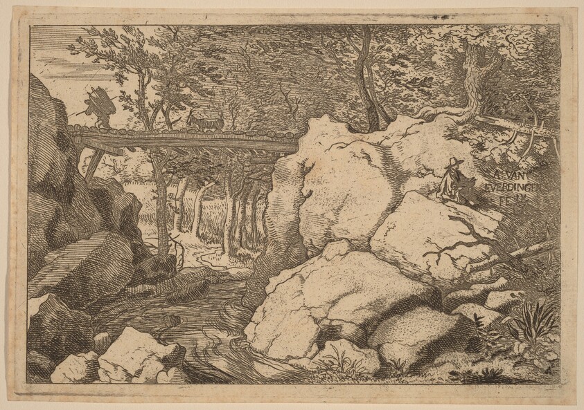 Goat on a small Bridge