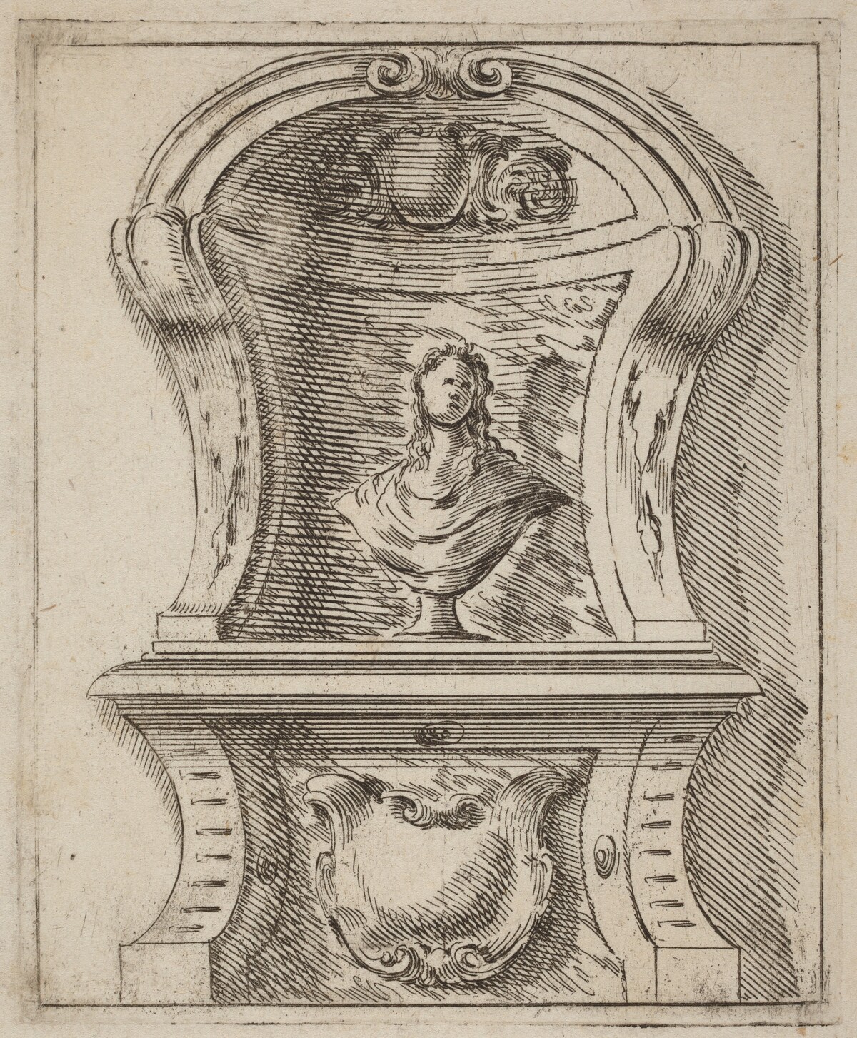 Architectural Motif with a Bust