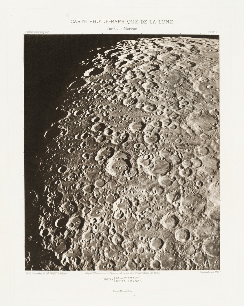 Carte photographique de la lune, planche IV.A (Photographic Chart of the Moon, plate IV.A)