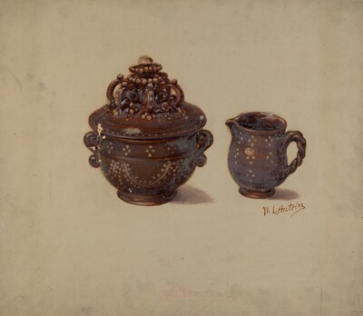 Sugar Bowl and Creamer