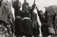 Black Panthers from Sacramento, Free Huey Rally, Bobby Hutton Memorial Park, Oakland, California, Pirkle Jones, 1968, printed 2017