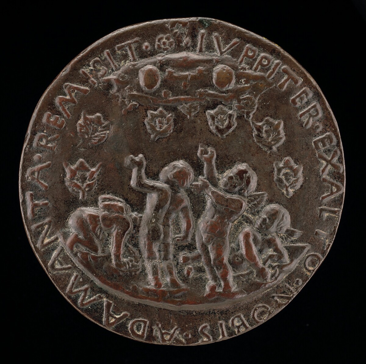 Putti Receiving Shower of Este Diamond Rings [reverse]