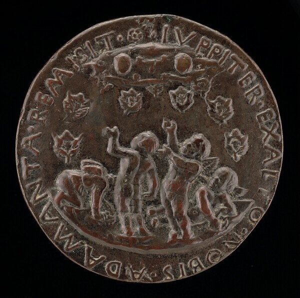 Putti Receiving Shower of Este Diamond Rings [reverse]