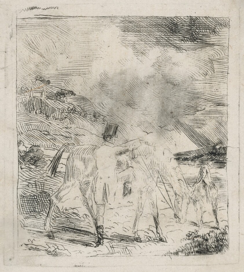 Two Sportsmen Mounting Their Horses